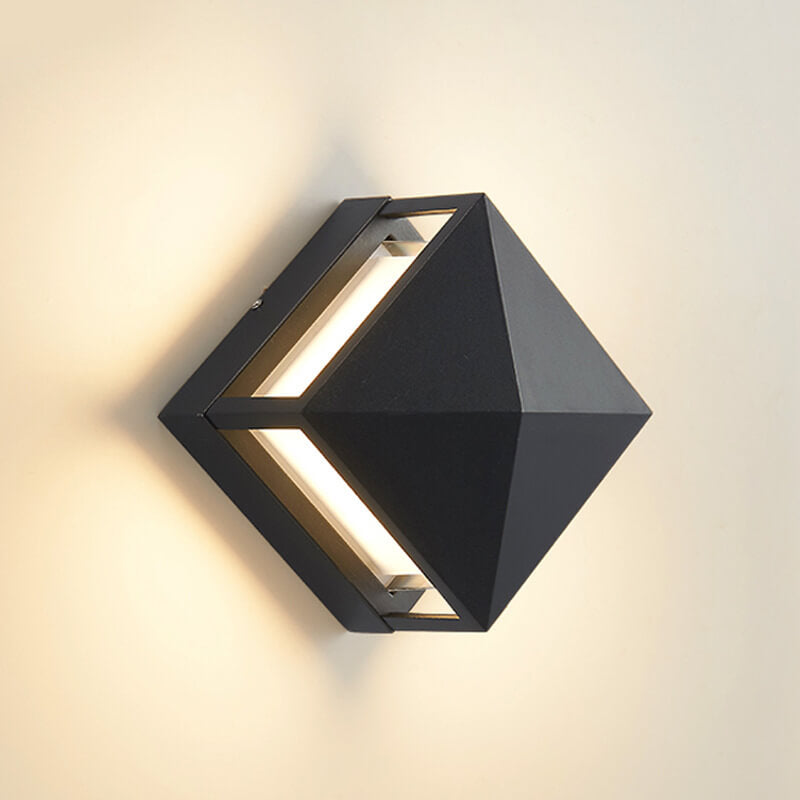 Applique murale LED carrée en aluminium acrylique étanche simple pour l&