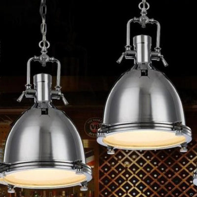 Retro Industrial 1-Light LED Wrought Iron Pendant Light