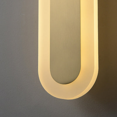 مصباح حائط بتصميم عصري فاخر من النحاس مع حلقة LED 