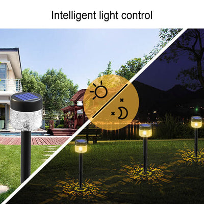 ضوء LED حديث برأس مستدير RGB يعمل بالطاقة الشمسية للحديقة الخارجية 