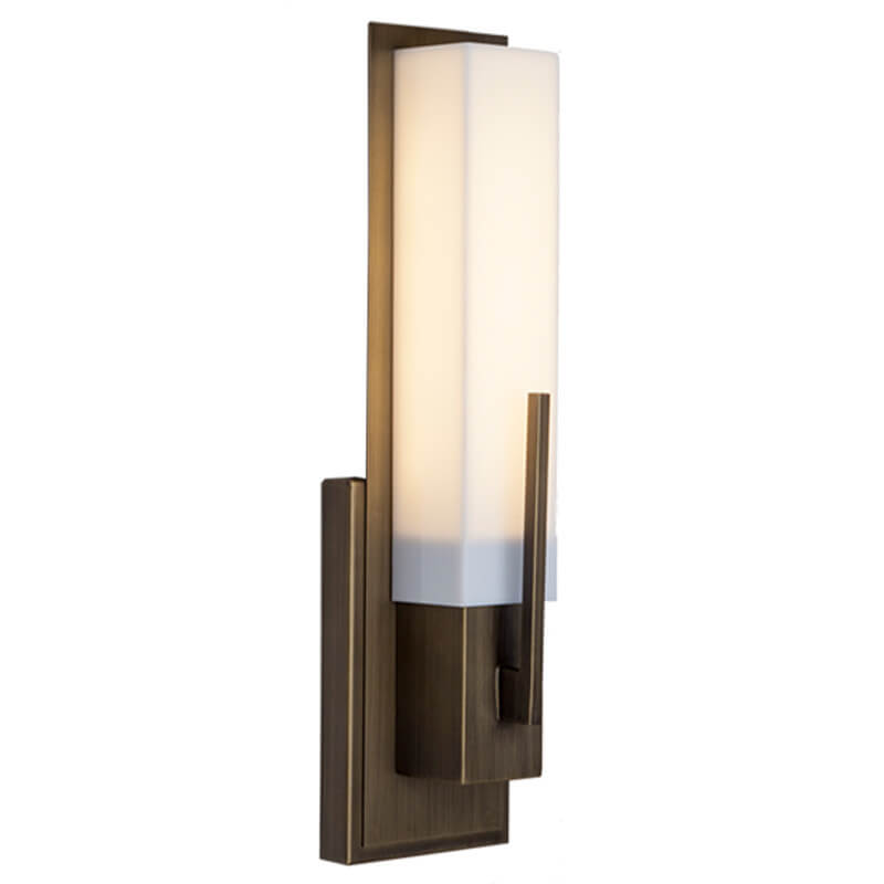 Lámpara de pared LED de acrílico cuboide con marco de hierro forjado retro chino 