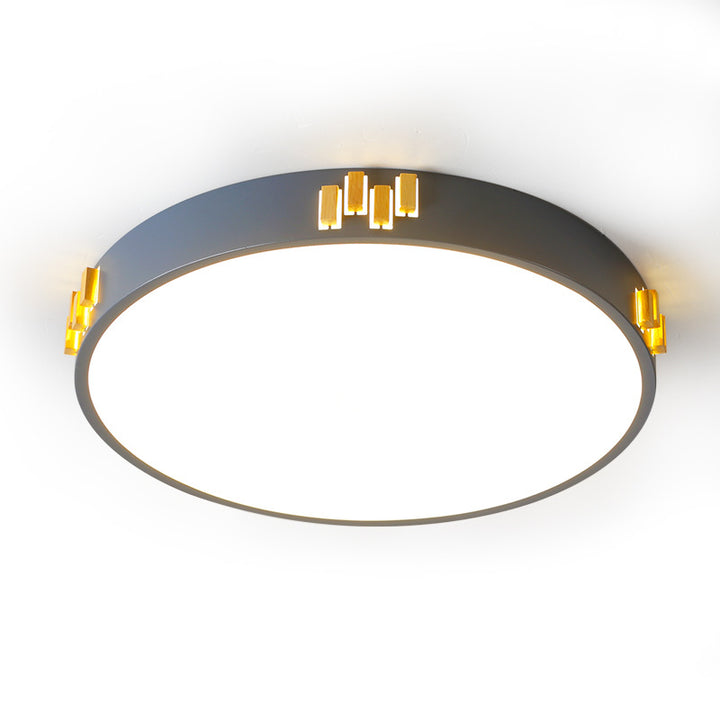 Plafón de techo LED redondo de hierro hueco de estilo moderno y sencillo para sala de estar 