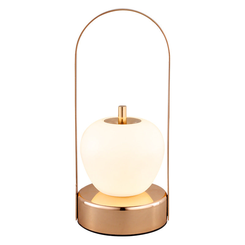 Creative Vintage Apple Shape Portable Rechargeable LED Table Lamp