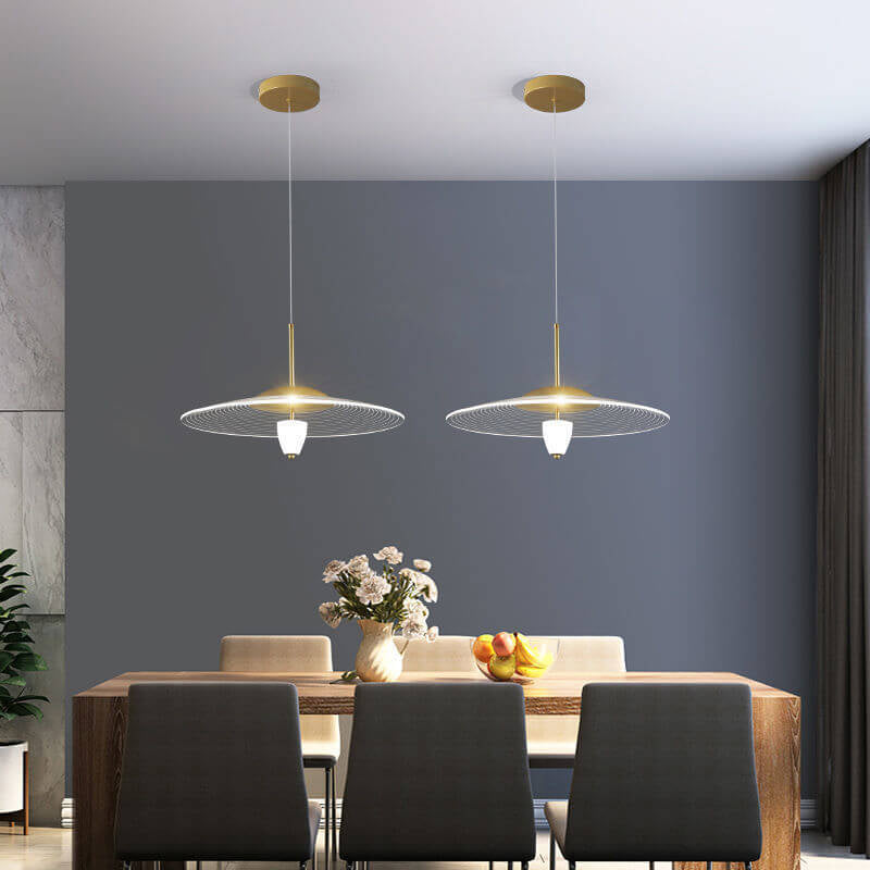 Nordic Creative Transparent Acrylic UFO Design LED Pendant Light