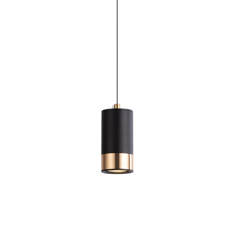 Modern Minimalist Column Iron Mini 1-Light Pendant Light For Living Room