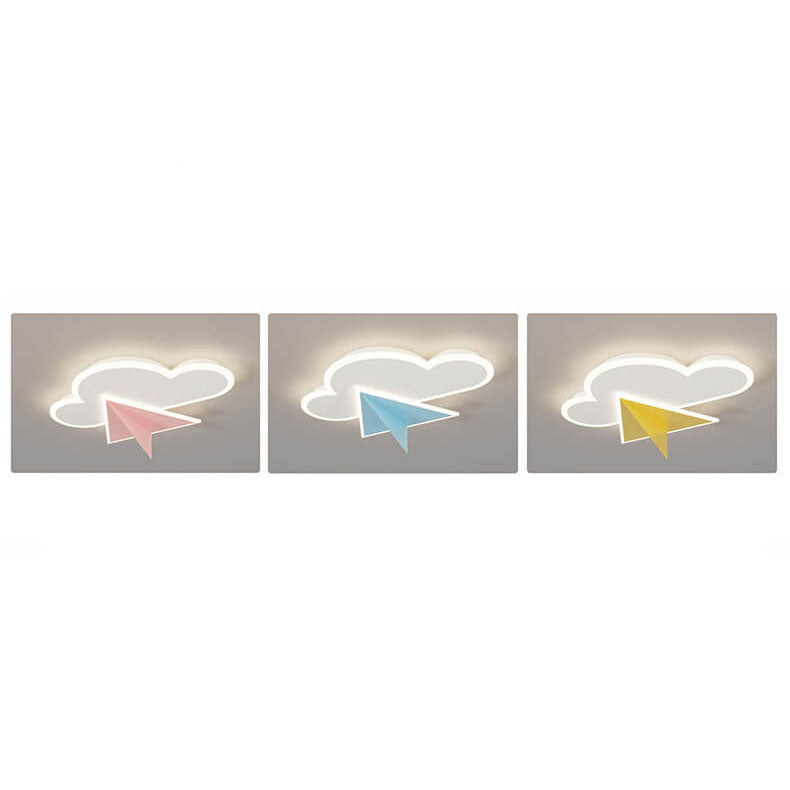 Kreative Cartoon-Wolken-Flugzeug-LED-Kinder-Unterputz-Deckenleuchte 