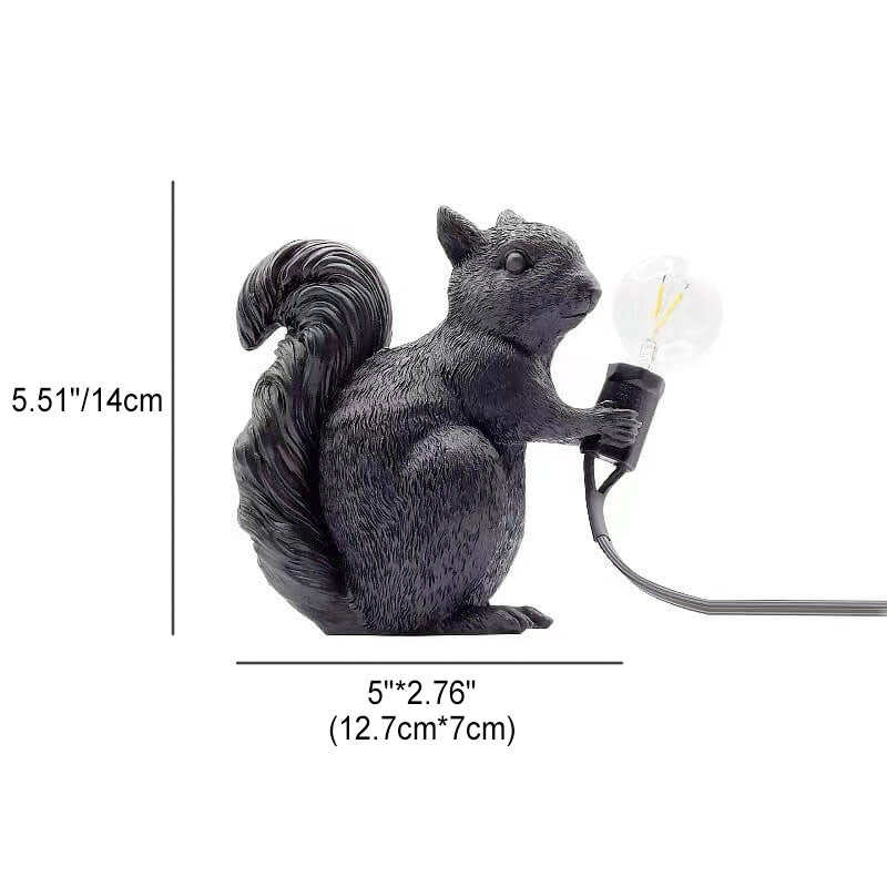 Contemporary  Creative Resin Squirrel 1-Light Decoration Table Lamp for Living Room