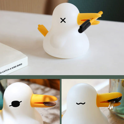 Cartoon Kiwi Bird Silicone Rechargeable Timer Dimmable LED Decorative Table Lamp