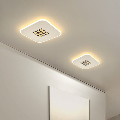 Modern Creative Spotlight Double Circle/Square Design LED Flush Mount Light