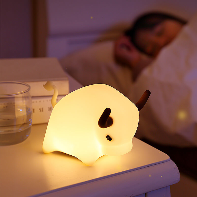 Lampe de table Creative Silicone Bulls LED USB Soft Light Night Light 