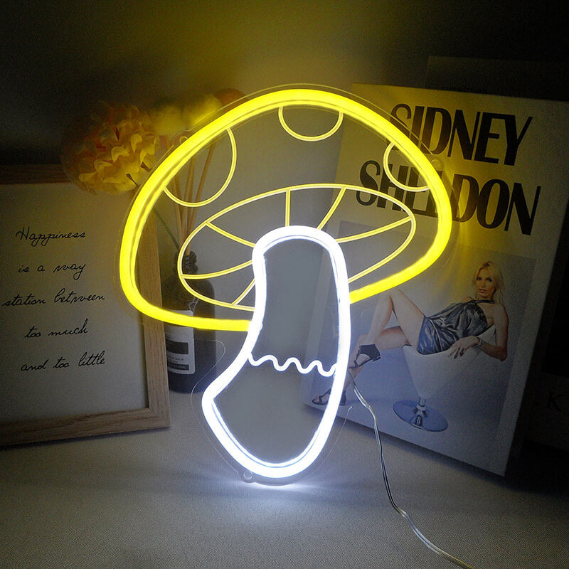 ضوء فطر إبداعي LED USB ضوء نيون زخرفي 