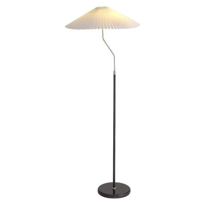 Modern Retro Minimalist Pleated 1-Light Hardware Standing Floor Lamp