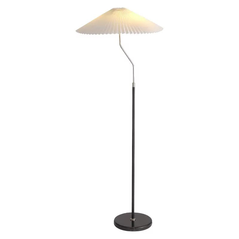 Moderne, minimalistische, plissierte 1-Licht-Stehlampe im Retro-Stil 