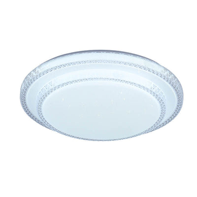 Modern Simple Round Thin Double Crystal LED Flush Mount Ceiling Light