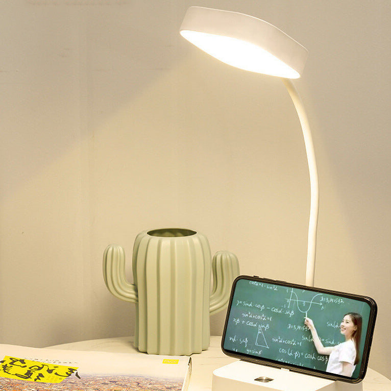 Lámpara de escritorio LED de cuidado ocular táctil plegable recargable cuadrada simple 