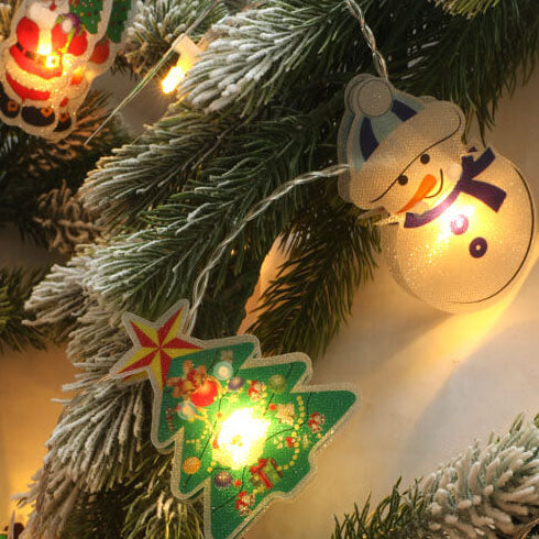 Lumières décoratives de Noël Lumières de décoration à LED suspendues pour sapin de Noël à piles 