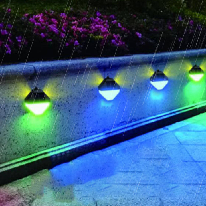 Modernes achteckiges wasserdichtes Solar-LED-Außengarten-Patio-Sensor-Licht aus Kunststoff 