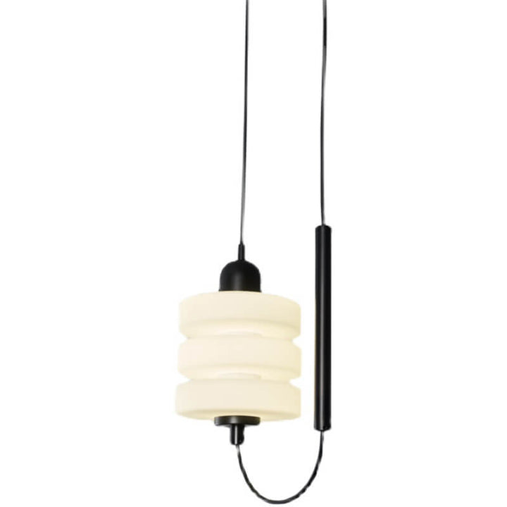 Japanischer minimalistischer runder Glasschirm LED Pendelleuchte 