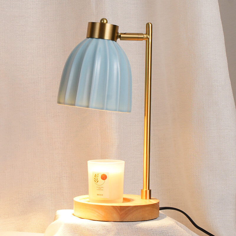 Lampe de table en cire fondue à 1 lumière avec minuterie et variateur en cuivre nordique 