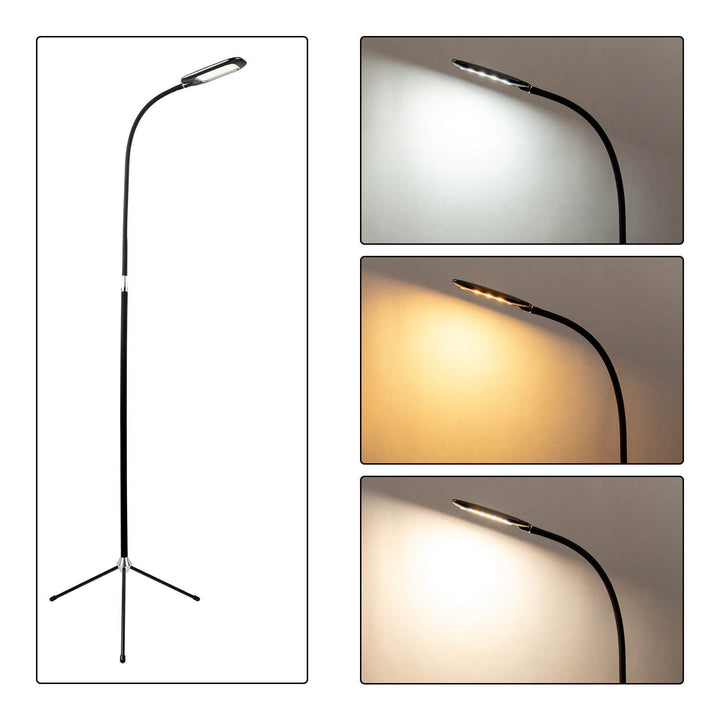 Lámpara de pie LED desmontable con trípode de metal industrial 