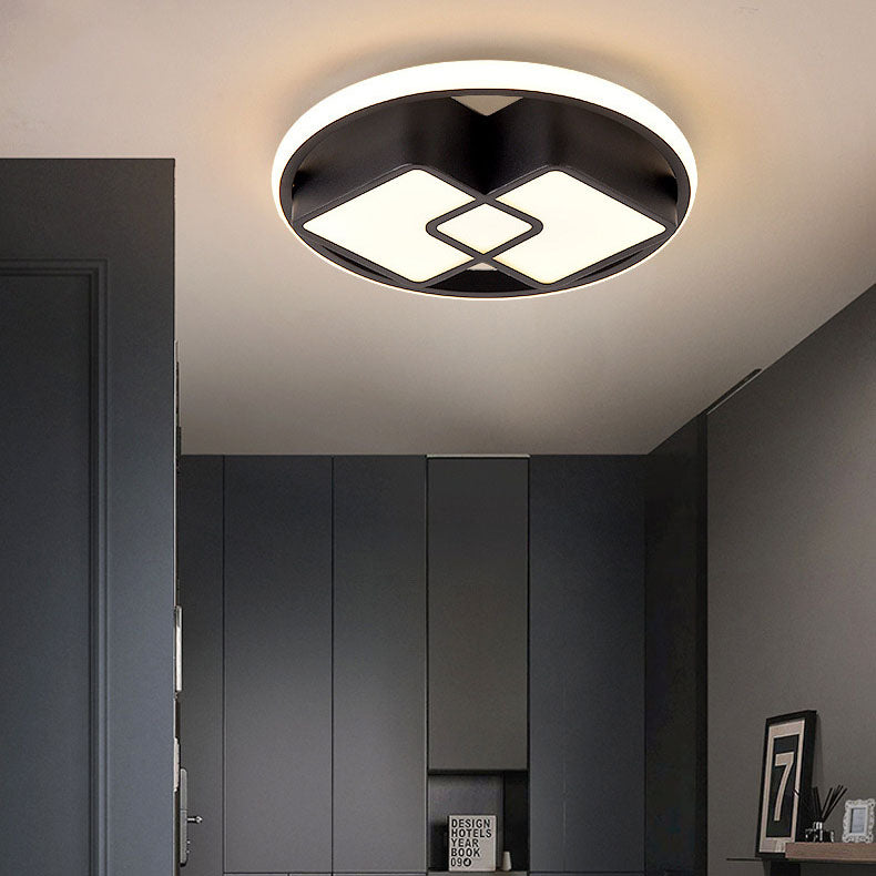 Nordic Light Luxury Square Round LED Flush Mount Lighting