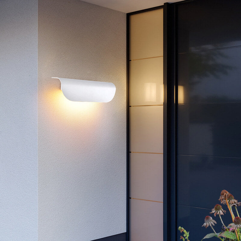مصباح حائط خارجي مقاوم للماء LED على شكل منحني حديث 