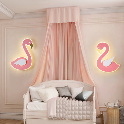 Nordic Cartoon Flamingo Acrylic LED Wall Sconce Lamp
