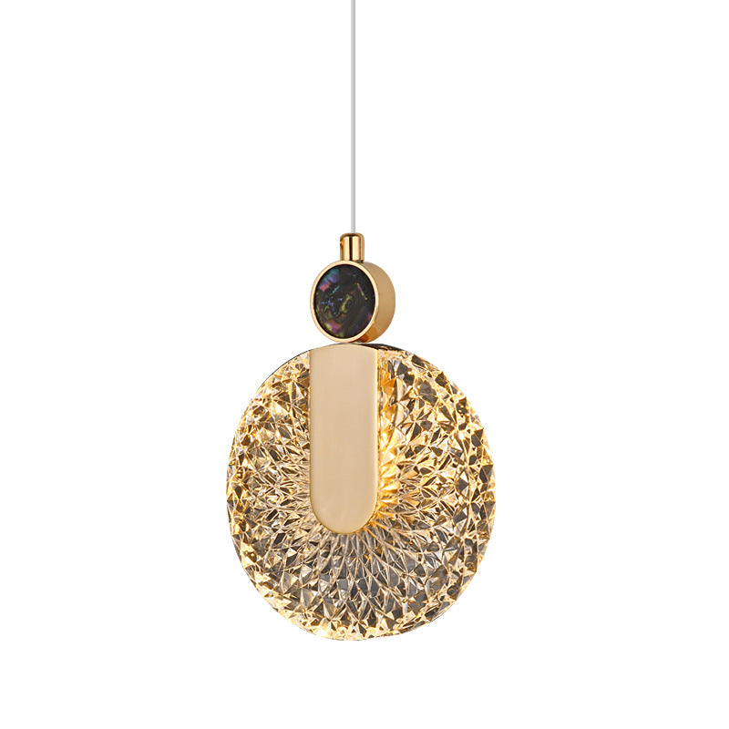 Modern Luxury Shell Round Acrylic LED Pendant Light
