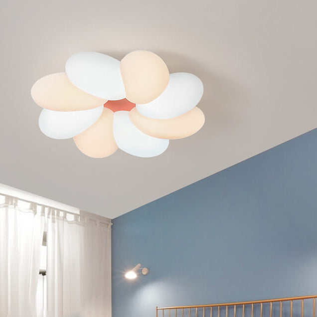 Nordic Creative Colorful Flower LED Flush Mount Ceiling Light