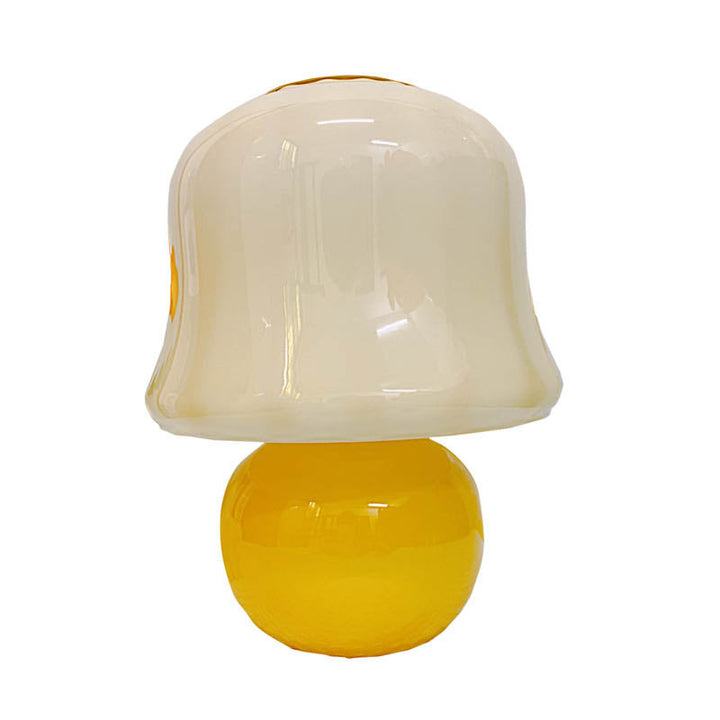 Zeitgenössische skandinavische Glas-Pilzform 1-Licht Tischlampe für das Studium 