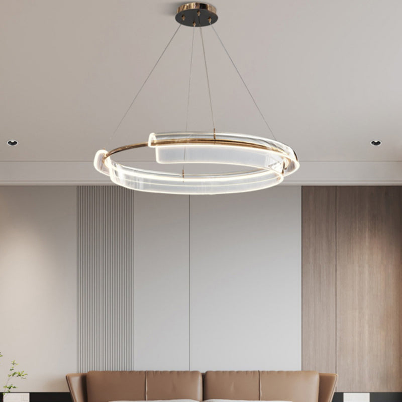 Minimalist Creative Round Wrought Iron LED Chandelier