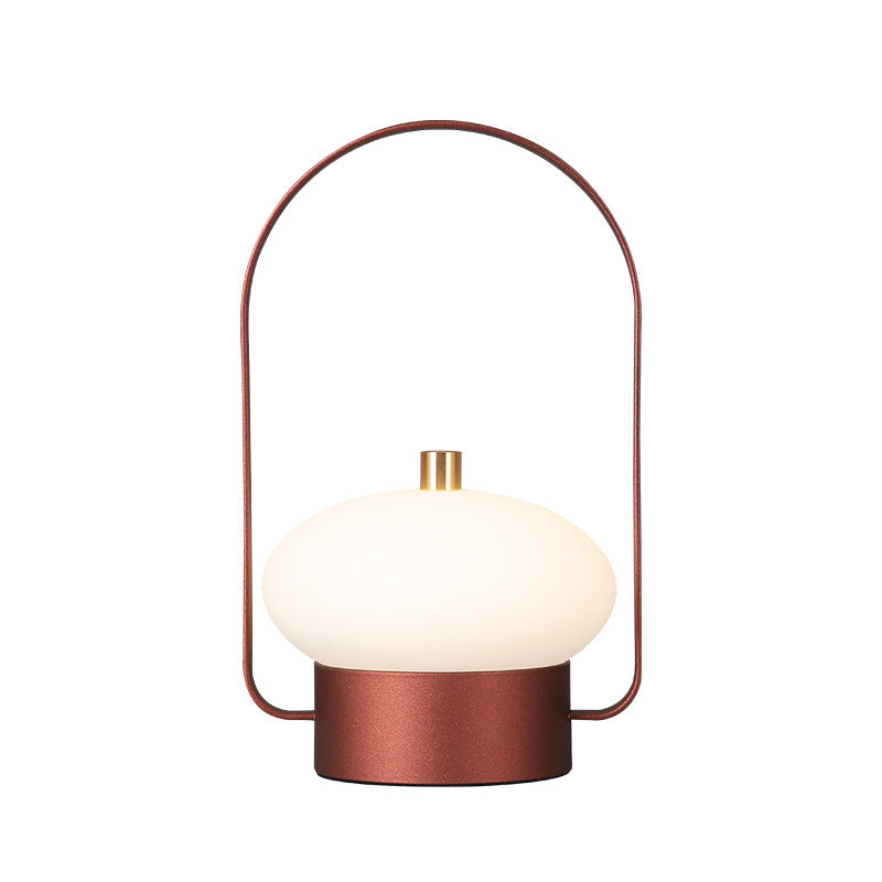 Modern Minimalist Aluminum Iron PE Portable Night Light Outdoor Rechargeable LED Table Lamp