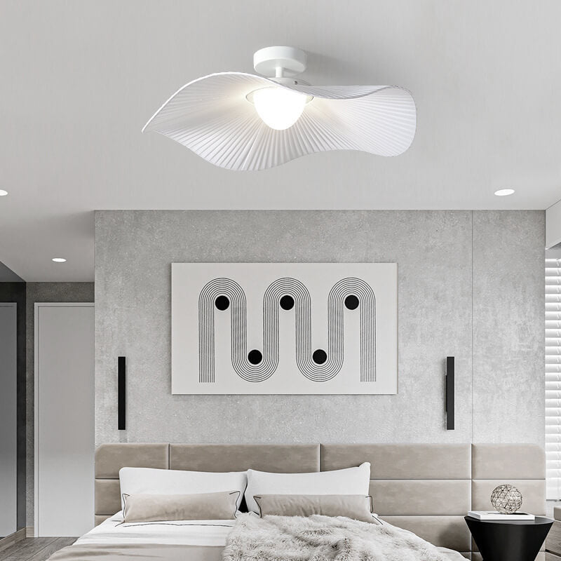 Modern Creative Cloth Lotus Leaf LED Semi-Flush Mount Light