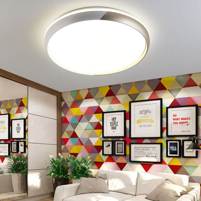 Moderne runde braune LED-Deckenleuchte aus Acryl 