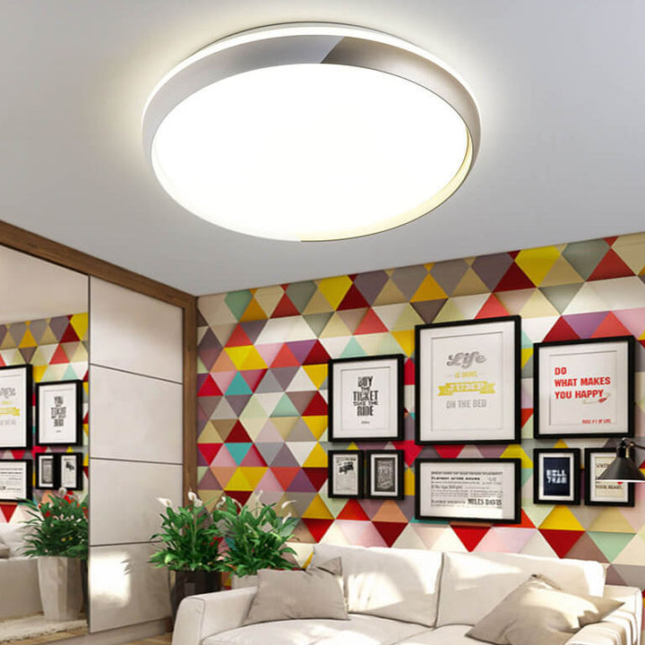 Moderne runde braune LED-Deckenleuchte aus Acryl 