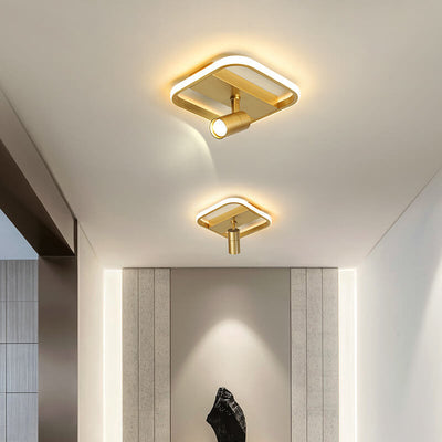 Modern Minimalist Rotating LED Flush Mount Ceiling Light