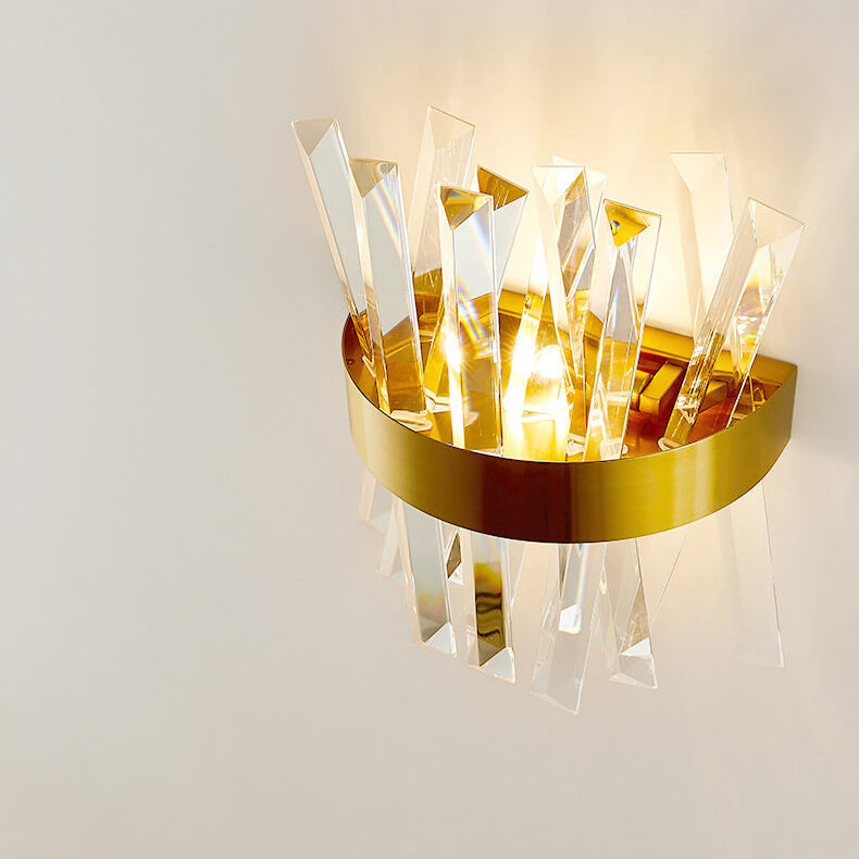 Nordic Light Luxury Creative Crystal Strip Design 2-Licht-Wandleuchte 