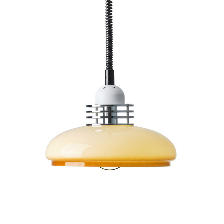 Japanische minimalistische Hardware Glasrundkopf einziehbare 1-Licht-Pendelleuchte 