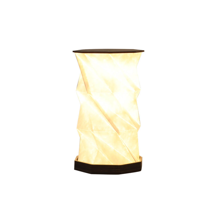 Contemporary Creative Rotating Foldable Wooden Touch LED Decoration Night Light Table Lamp for Bedroom