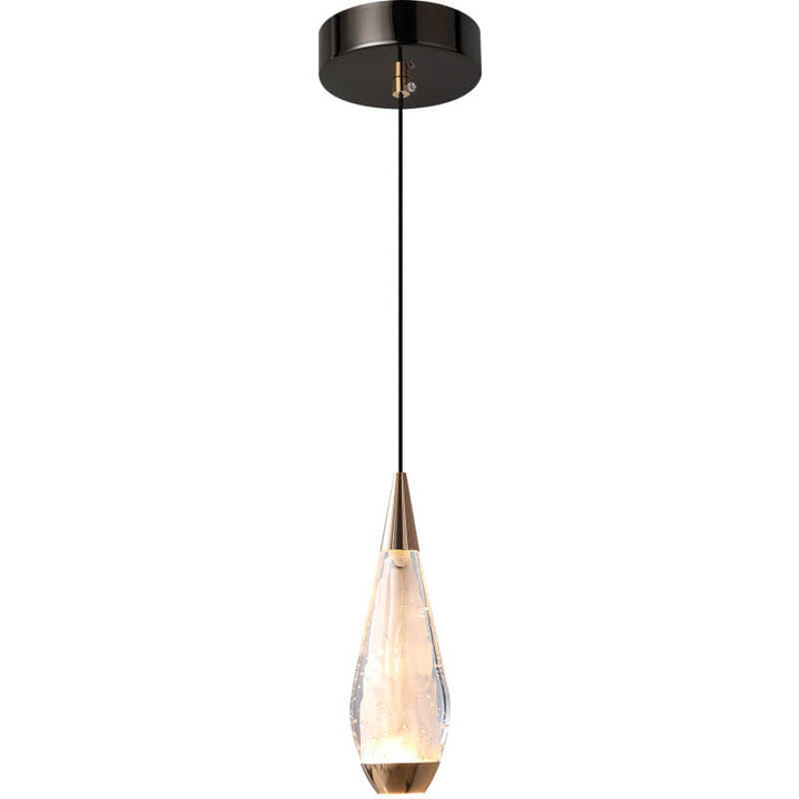 Moderne Luxus-Glasbeschläge Oval-Säulen-LED-Pendelleuchte für das Wohnzimmer 