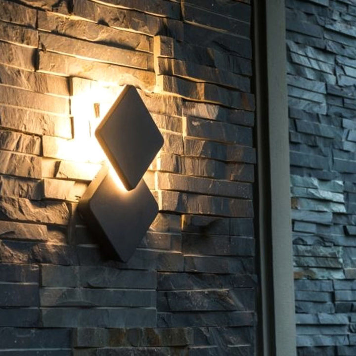 Modern Minimalist Waterproof Square Flat Geometric Aluminum PC LED Wall Sconce Lamp