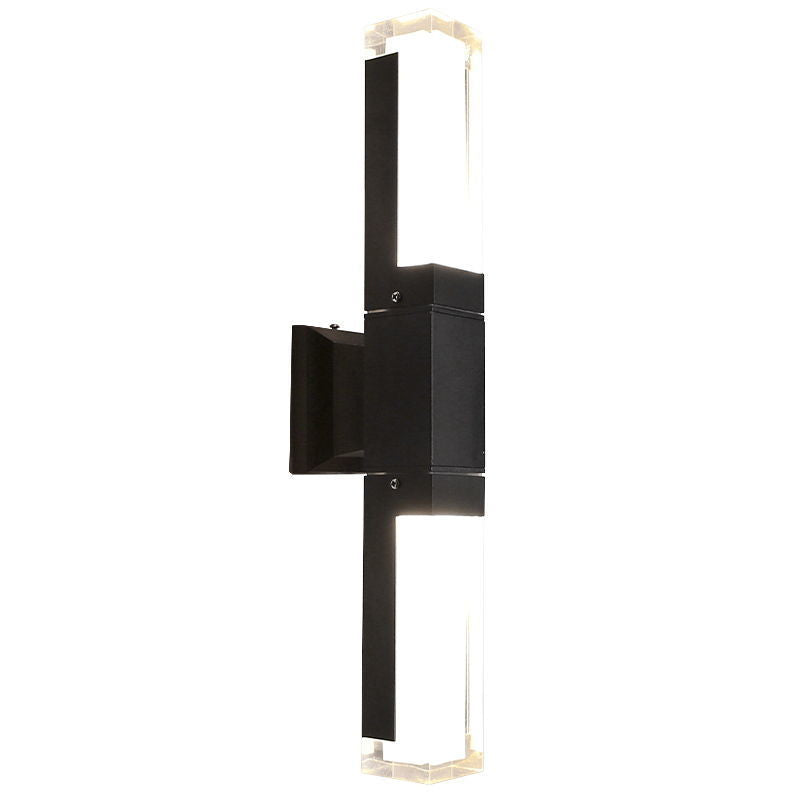 Outdoor Modern Waterproof Rectangular Column LED Wall Sconce Lamp