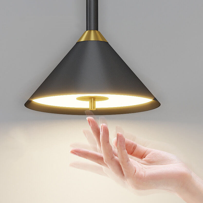 Modern Minimalist Intelligent Touch Lift Iron Acrylic LED Pendant Light