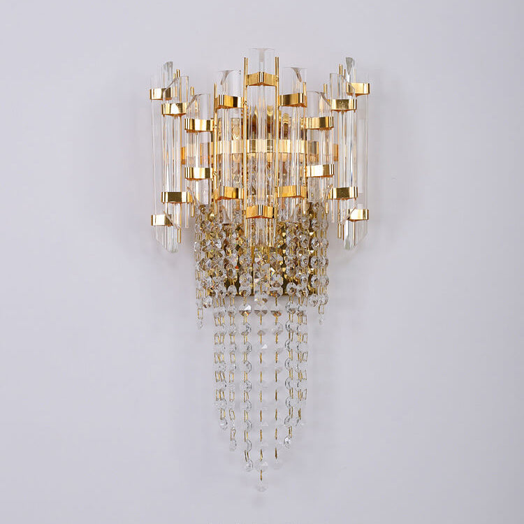 Moderne Luxus Kristall Quaste Gold 2/3 Licht Wandleuchte Lampe