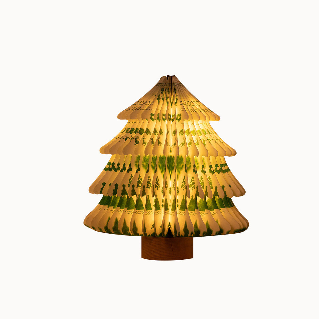 Moderne kreative Weihnachtsbaum-faltbare LED-Nachtlicht-Tischlampe
