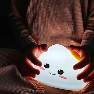 Lampe de Table à Minuterie Pat Lampe de Nuit LED en Silicone Créatif en Forme de Lait 