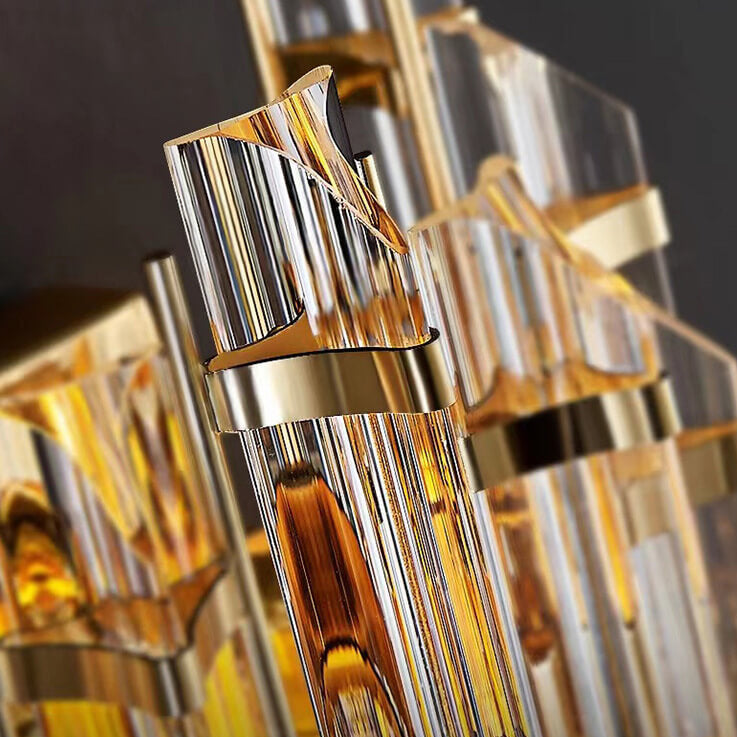 Modern Luxury Tassel Crystal Stainless Steel 3-Light Wall Sconce Lamp