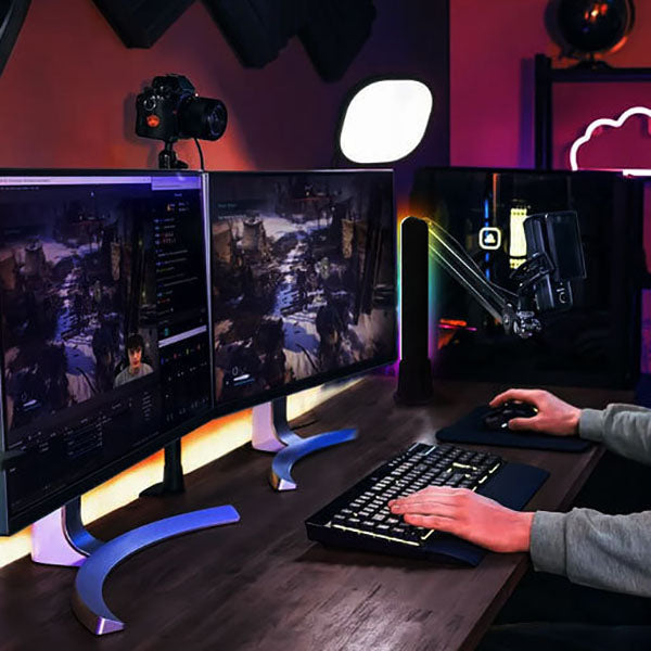 عمود إبداعي خداع مصباح طاولة محيط LED بلوتوث RGB 