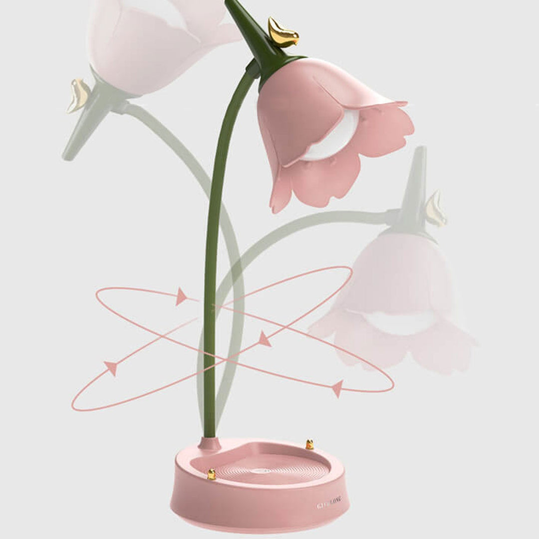 Lampe de table LED avec design créatif de fleur et d&