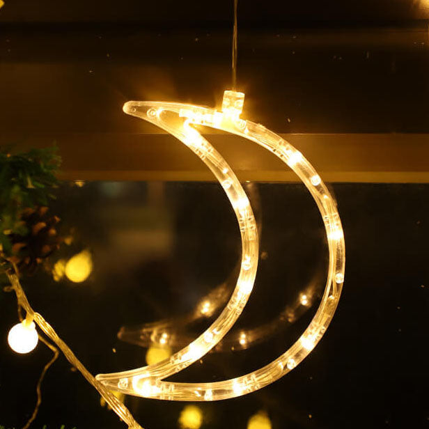 LED Weihnachtsbeleuchtung Weihnachtsmann Schneemann Form Fenster Saugnapf Dekoration Lichter 
